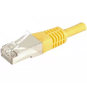 EXERTIS CONNECT 859560 Cat.6a F/UTP Patch Cable, 0.15 m, Yellow, 10 Gbps, Slim Boot