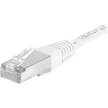 EXERTIS CONNECT Cat.6a F/UTP Patch Cable, 3 m, White, 10 Gbps, RJ45, Slim Snagless 859581