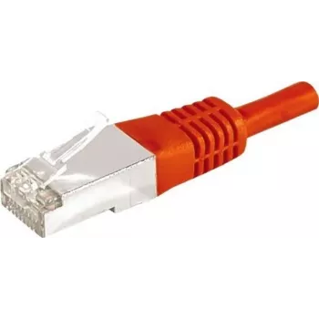 EXERTIS CONNECT CAT.6a F/UTP Patch Cable, Red, 20 m, 10 Gbps, RJ45, Slim Strain Relief 859541