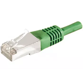 EXERTIS CONNECT Cat.6a F/UTP Patch Cable, 25 m, Green, 10 Gbps, RJ45, Slim Bend Protection 859557