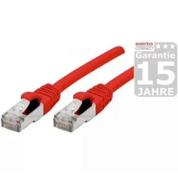 Exertis Connect Dexlan CAT 6a SFTP Patch Cable, RJ-45 Male to RJ-45 Male, 20 m, Halogen-Free, Molded, Snagless, Red 858476