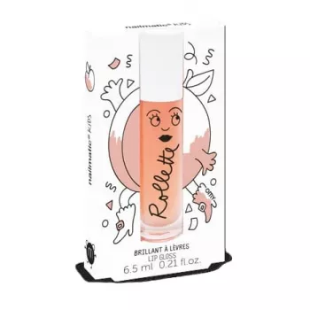 Nailmatic Kids Roll-On Lip Gloss Peach 6.5ml - Moisturizing Vegan Children's Lip Gloss with Apricot Oil and Vitamin E