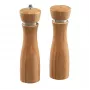 Kesper Salt and Pepper Grinder Set, Natural Wood, Ceramic Mechanism, Adjustable Coarse-Fine, 18 cm
