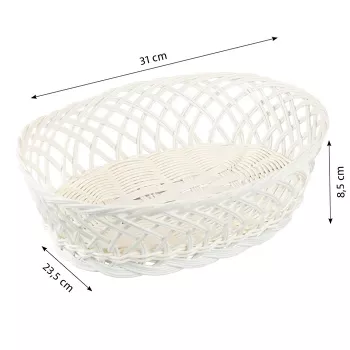 KESPER Rectangular Storage Basket White 31x23.5x8.5 cm