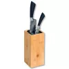 Kesper Bamboo Knife Block with Flexible Fiber Insert, Natural Wood, Holds Up to 10 Knives