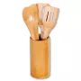 Kesper Bamboo Kitchen Utensil Set with Holder, 5 Pieces, Natural Wood