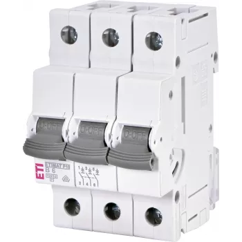 ETI 001901307 ETIMAT P10 3-Pole 6A B-Curve Miniature Circuit Breaker 415V 10kA
