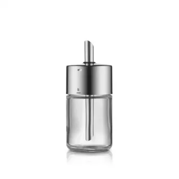 WMF Basic Sugar Dispenser 200 ml, Cromargan® Stainless Steel and Glass, Silver/Transparent