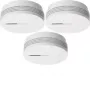 Hager TG600AL-3 Smoke Detector Set with 3 Optical Detectors, 10-Year Lithium Battery