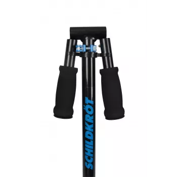 SCHILDKROT Junior Kick Scooter City Scooter Runabout, Blue, Aluminum Deck and Handlebar, 145 mm PU Wheels, 3-Level Height Adjustable, Foldable 510303
