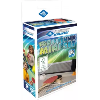 DONIC SCHILDKRÖT Mini Table Tennis Set - 2 FSC Bats (140 x 90 mm), Ball, Net 788460