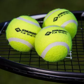 SCHILDKROT Tennis Balls, 3-Piece Set, Yellow, Reasonable Rebound for Hobby Play (970048)