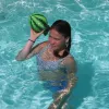 SCHILDKROT Splash Ball Watermelon Water Ball, Green, 250 mm Diameter, Grippy Surface, 1 Piece (970292)