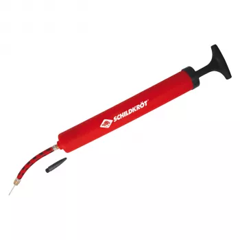 SCHILDKROT Ball Pump 300 mm Red Plastic with Air Hose and 2 Adapters 970989