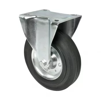 Wagner design yourself Fixed Castor RO 8200 Silver, 50 mm Wheel, 50 kg Load, Galvanized Steel 4820001