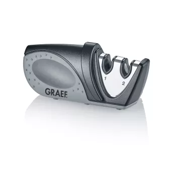 GRAEF Piccolo Manual Knife Sharpener 12-Piece Set with Display, 20° Angle, Black