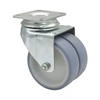 Wagner design yourself ECO RO 1577 Grey Double Swivel Caster, 50 mm Wheel, 50 kg Load, Plate Fitting 3157701