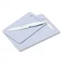 KESPER 3-Piece Plastic Cutting Board Set, Anthracite, Dishwasher Safe, Non-Slip, Juice Groove