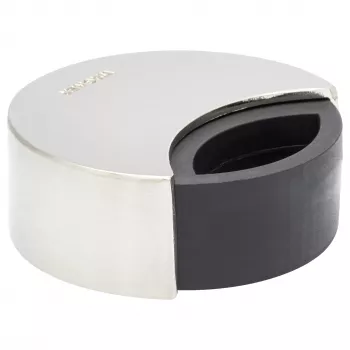 Wagner design yourself EH 5151 Door Stopper Die-cast Zinc with Rubber Bumper, Chrome-plated, Ø50 mm, Screw-on, Silver 15515111