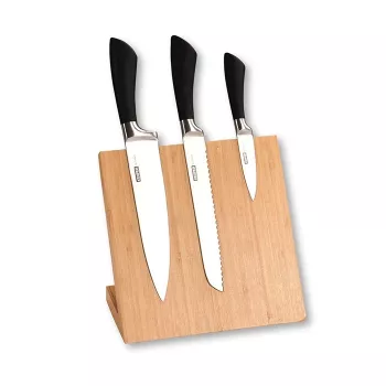 KESPER Bamboo Universal Knife Block with Removable PP Bristle Insert