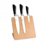 KESPER Bamboo Universal Knife Block with Removable PP Bristle Insert