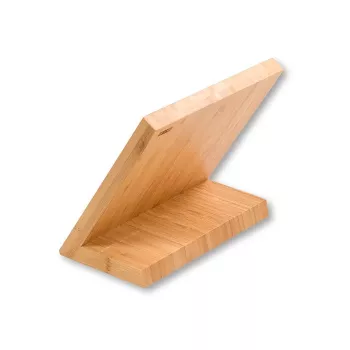 KESPER Bamboo Universal Knife Block with Removable PP Bristle Insert