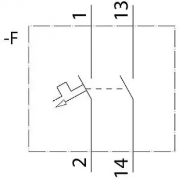 Siemens 5SY1706-2 1-Pole 6A C-Curve MCB with Integrated Auxiliary Switch