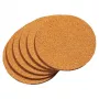 KESPER Natural Cork Coaster Set, 6-Piece Square Heat-Resistant Trivets, 100x100x5 mm, Eco-Friendly