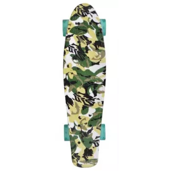SCHILDKROT Retro Skateboard Free Spirit Camouflage Polypropylene (PP), Reinforced Deck 560 x 140 mm, 1 Piece (510781)