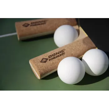 DONIC SCHILDKRÖT Persson 500 Table Tennis Bat with Cork Handle, Elite Rubber, 1.6 mm Sponge, Control-Oriented 728451