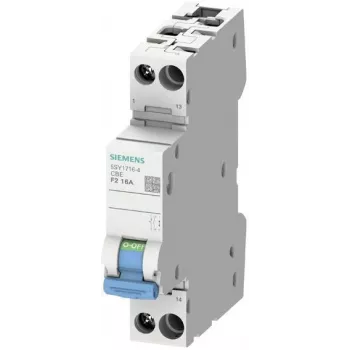 Siemens 5SY17044 SENTRON 5SY Miniature Circuit Breaker, 1-Pole, C, 4 A, 72 V DC, 10 kA, Sealable