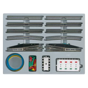 Märklin 08191 Z Gauge Extension Set E with Electric Turnouts