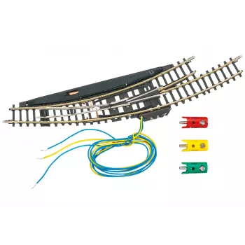 Märklin Z Gauge Electromagnetic Curved Turnout Left - Black/Yellow 8568