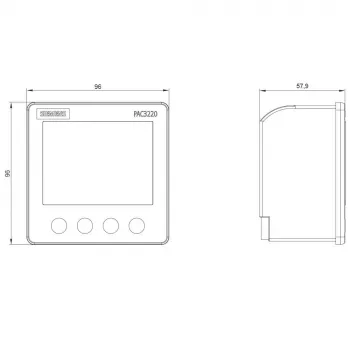 Siemens SENTRON PAC3220 Power Monitoring Device, Modbus TCP, LCD, 96x96mm Panel Mount, 690/400V AC, 24-60V DC Auxiliary, Screw Terminals 7KM32201BA011EA0