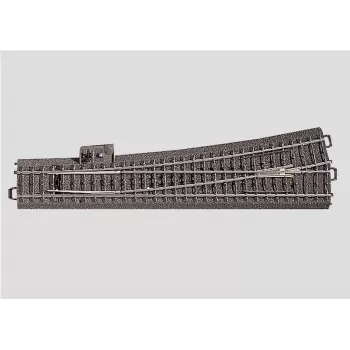 Märklin H0 C-Track Slim Left-Hand Turnout with Roadbed, 236.1 mm, Manual, AC 24711