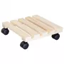 WAGNER design yourself Plant Caddy GH0037, Beech Wood, Beige, Square, 29 x 29 x 8.3 cm, 100 kg Load Capacity 20003701