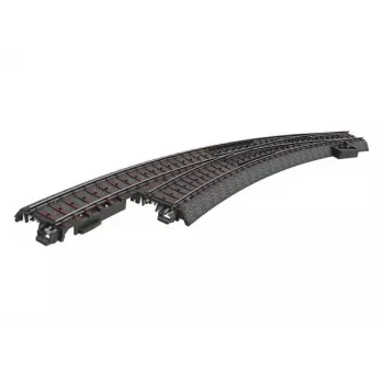 Märklin 24771 C Track Curved Turnout Left, H0 Scale, Manual, Black Roadbed