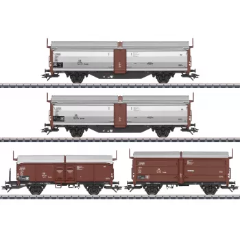 Märklin Tbes-t-66 Sliding Roof/Sliding Wall Wagon Set (47301)