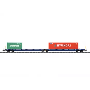 Märklin 47474 Sdggmrss Double Pocket Wagon H0 Scale 1:87 Cobalt Blue 393 mm