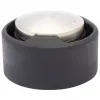 Wagner design yourself EH 5171 Door Stopper, Die-cast Zinc with Rubber Bumper, Ø 5 cm, Matte Nickel/Black 15517111