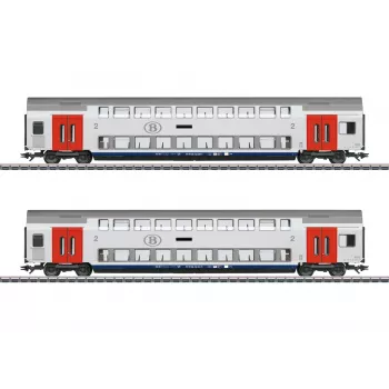 Märklin 043566 H0 Double-Deck Coach Set SNCB M6 2nd Class