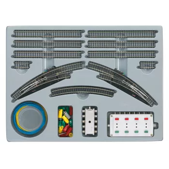 Märklin 08193 Station Track Extension Set T2, Z Gauge (1:220), Nickel Silver Track