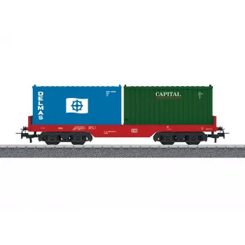 Märklin 44700 H0 2-Axle Covered Freight Car, DB Brown, Era III-IV, Relex Couplings, 115 mm
