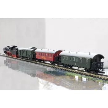 Märklin 81874 Z Gauge Steam Freight Starter Set - BR 89.0, Era III, 3 Wagons, Oval Track, Analog DC 081874