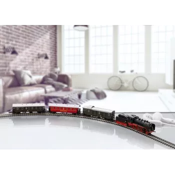 Märklin 81874 Z Gauge Steam Freight Starter Set - BR 89.0, Era III, 3 Wagons, Oval Track, Analog DC 081874