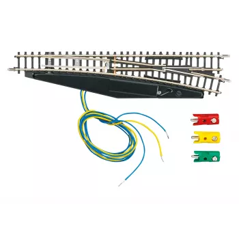 Märklin 8563 Electric Right Turnout, Z Gauge, Mini-Club, Black/Yellow
