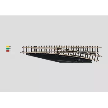 Märklin 8563 Electric Right Turnout, Z Gauge, Mini-Club, Black/Yellow