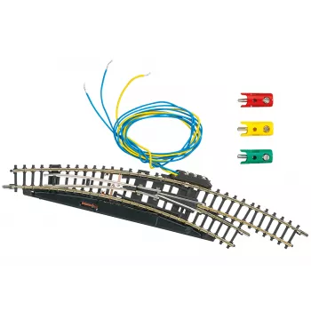 Märklin Z Gauge Electromagnetic Curved Turnout Right Hand - Black/Yellow (8569)