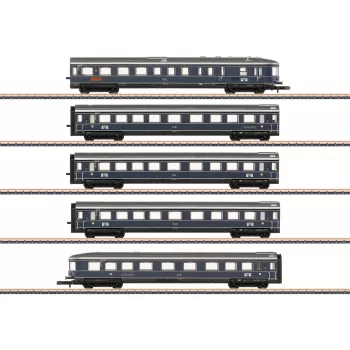 Märklin 087615 Z Gauge Wagon Set 'Blauer Enzian' DB, MHI (3-Car Passenger Set)