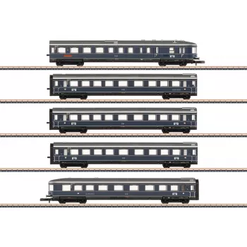 Märklin 087615 Z Gauge Wagon Set 'Blauer Enzian' DB, MHI (3-Car Passenger Set)